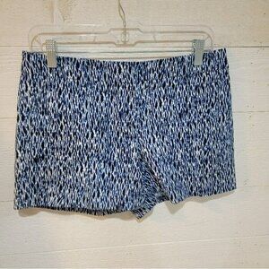 Kenar Chino Shorts Womens Size 4 Blue White Pockets Beach Coastal Casual Preppy